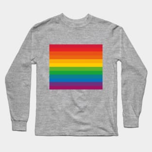 Graduated rainbow stripes Long Sleeve T-Shirt